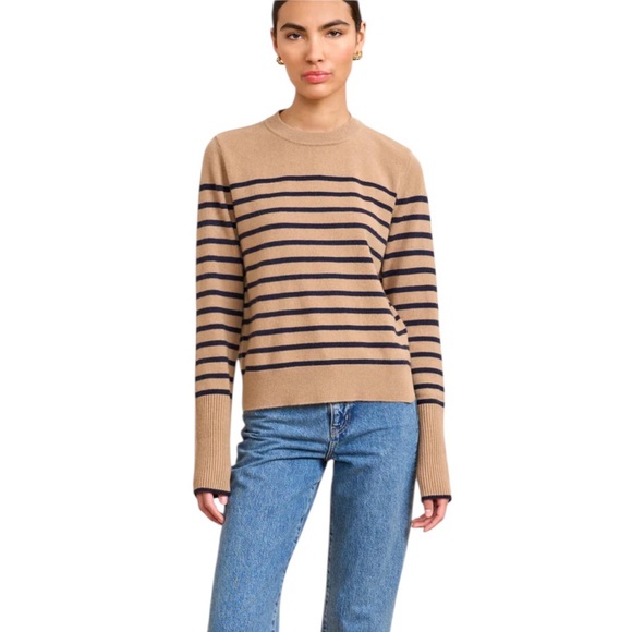 La Ligne Sweaters - La Ligne Lean Lines Cashmere Sweater. Camel/Navy. M. EUC